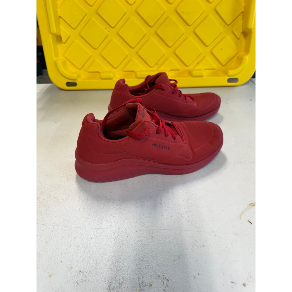 Skechers Manhattan Beach Mens Red Sneakers SN 232209 Size 9 Athletic Shoes